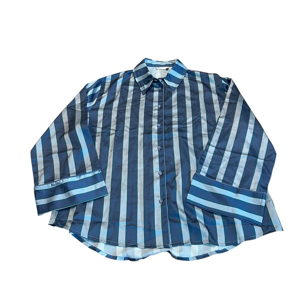 ASOS oversized striped pajama top